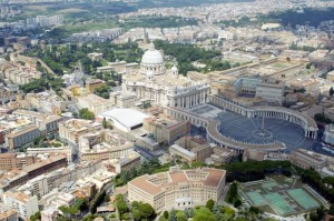 File photo of an aerial view of St. Peter's square in Rome