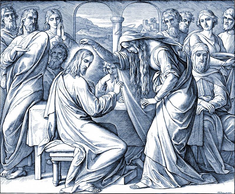 Jésus, Bethanie, Julius Schnorr von Carolsfeld