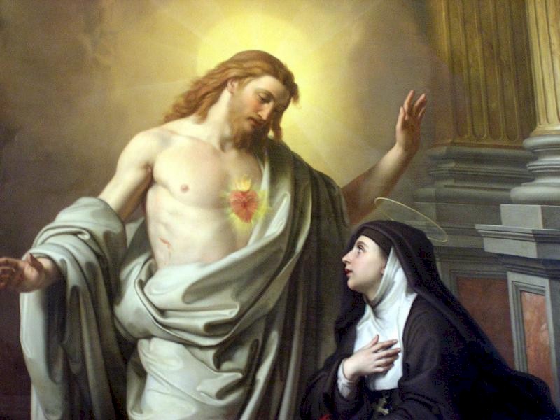 Sainte Marguerite-Marie Alacoque et le Sacré Cœur de Jésus