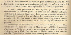 Père Meinvielle (tiré du livre De la Cabale au Progressisme, 1970)