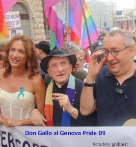 Vladimir “Vladi” Luxuria, Don Gallo et Franco Grillini à la marche pro-sodomie