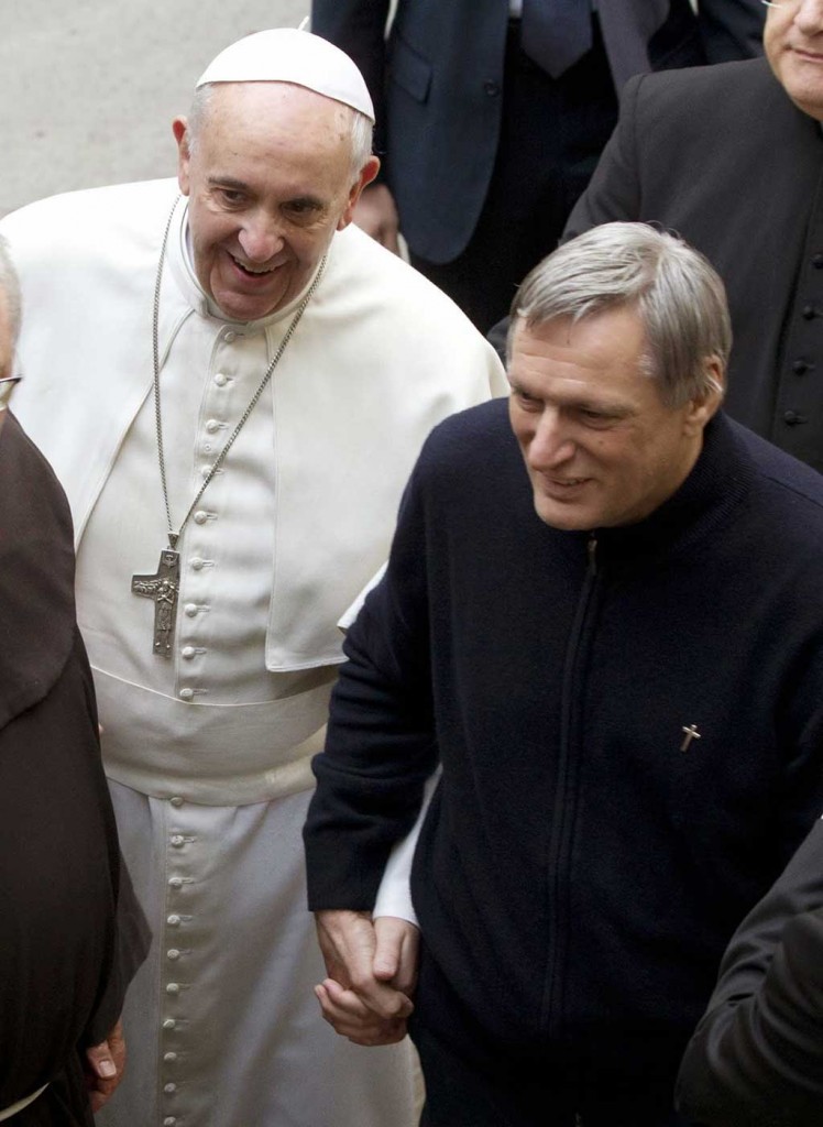 Jorge Bergoglio en compagnie de luigi Ciotti